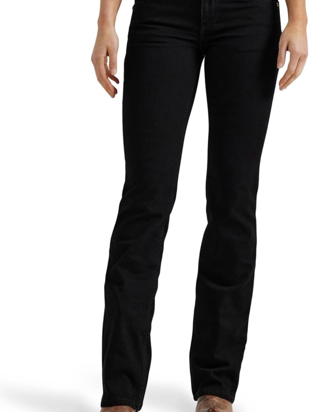 Women's Wrangler Q-baby Black Bootcut Jeans 3/4 x 32